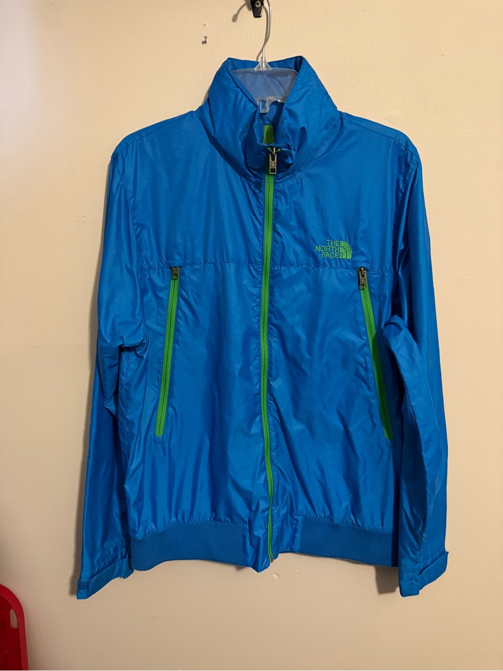 The North Face Blue Lightweight Jacket with Green Accents
